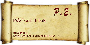 Pócsi Elek névjegykártya